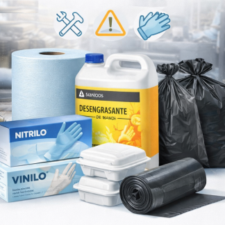 Pack Taller & Oficios (Toalla Industrial + Jabón Desengrasante + Guantes + Bolsas)